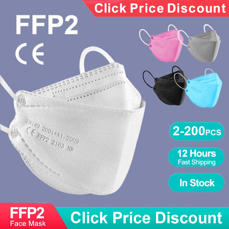 Kn95 Respirator Mask - Yetişkin Balık Şeklinde Sertifikalı KN95 FFP2