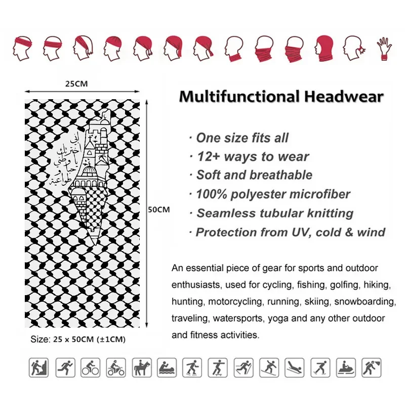 Arapça Kaligrafi Desenli Banda - Neck Gaiter Face Cover incelemesi ve fiyatı
