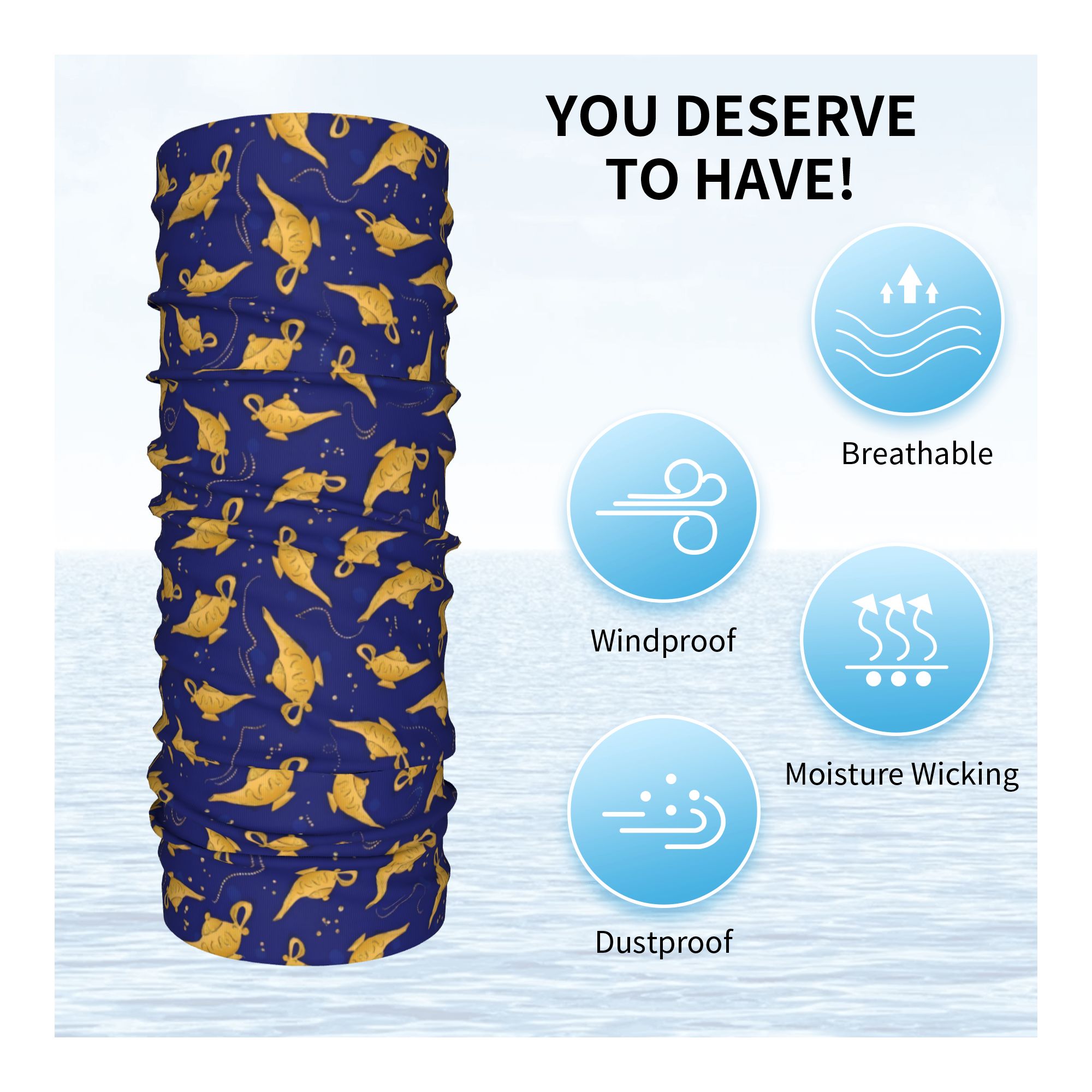 Özel A-Aladdin Genie Bandana B - Neck Gaiter Face Cover incelemesi ve fiyatı